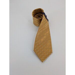 BEAU BRUMMEL 100" Silk Tie Men's 62" Long‎ Yellow Geometric Necktie NEW